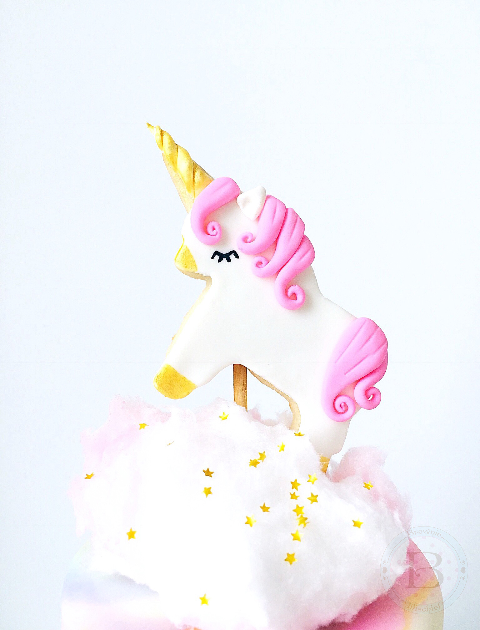 Unicorn Cookie Cake Topper Tutorial by Brownie Mischief
