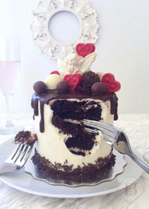 Chocolate Lovers' Valentine Drip Cake for Two