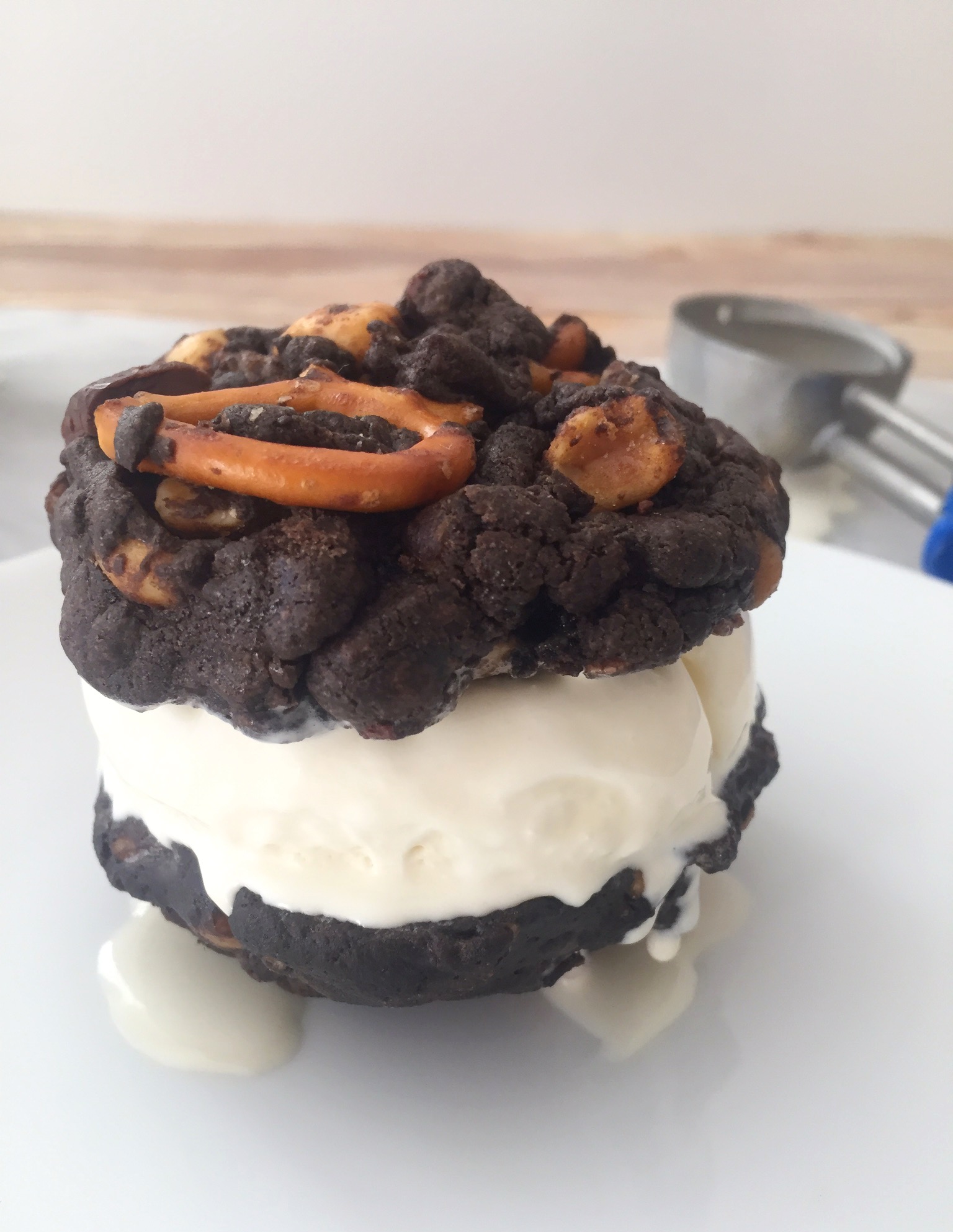 Fully Loaded Chocolate Snack Attack Cookie Ice Cream Sandwiches by Brownie Mischief