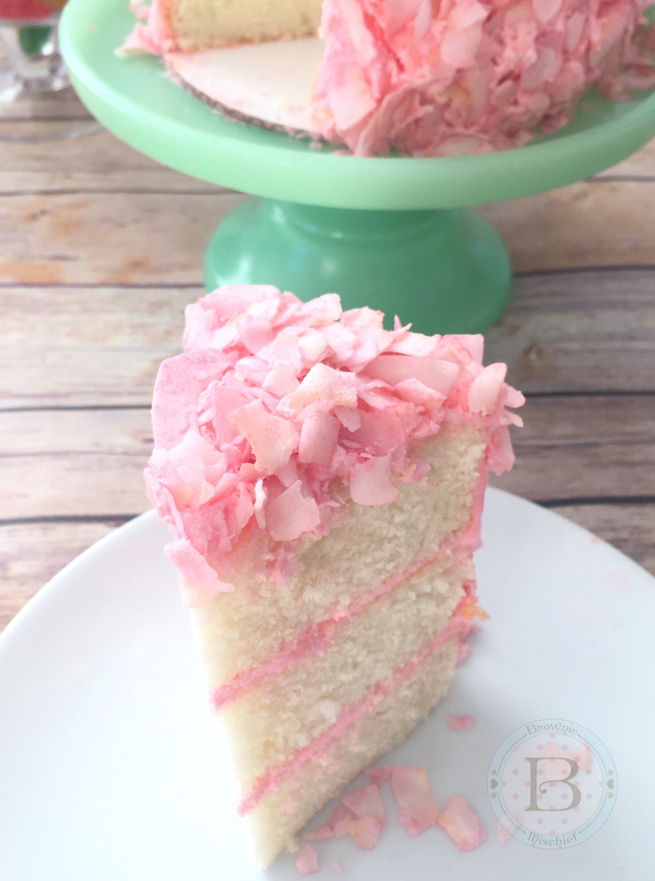 Honeydukes Inspired Pink Coconut Ice Cake by Brownie Mischief