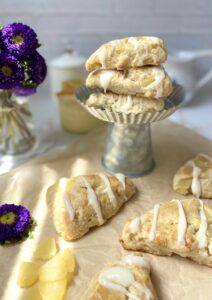 Pineapple Scones with Cream Cheese Icing