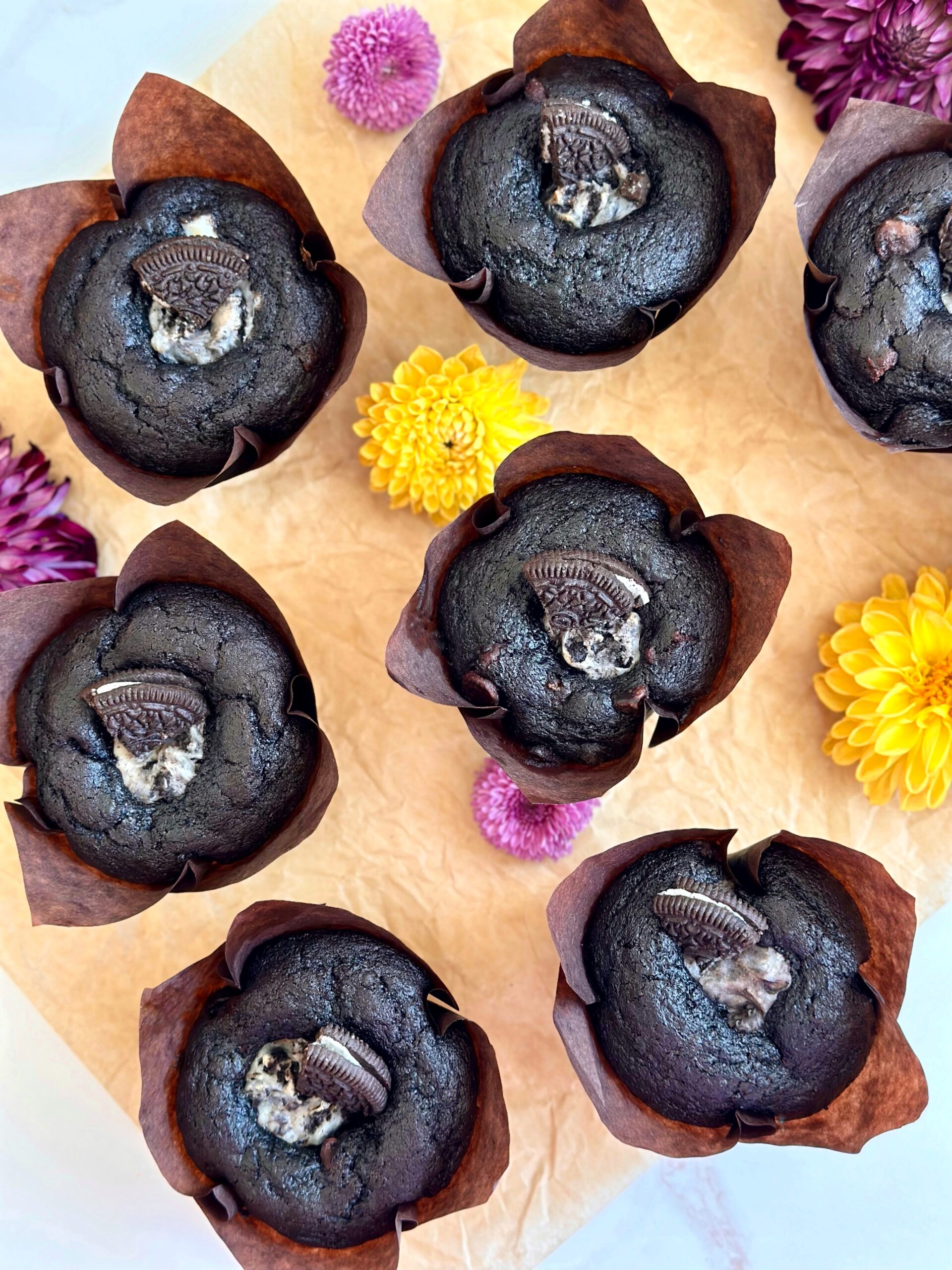 Double Chocolate Oreo Muffins