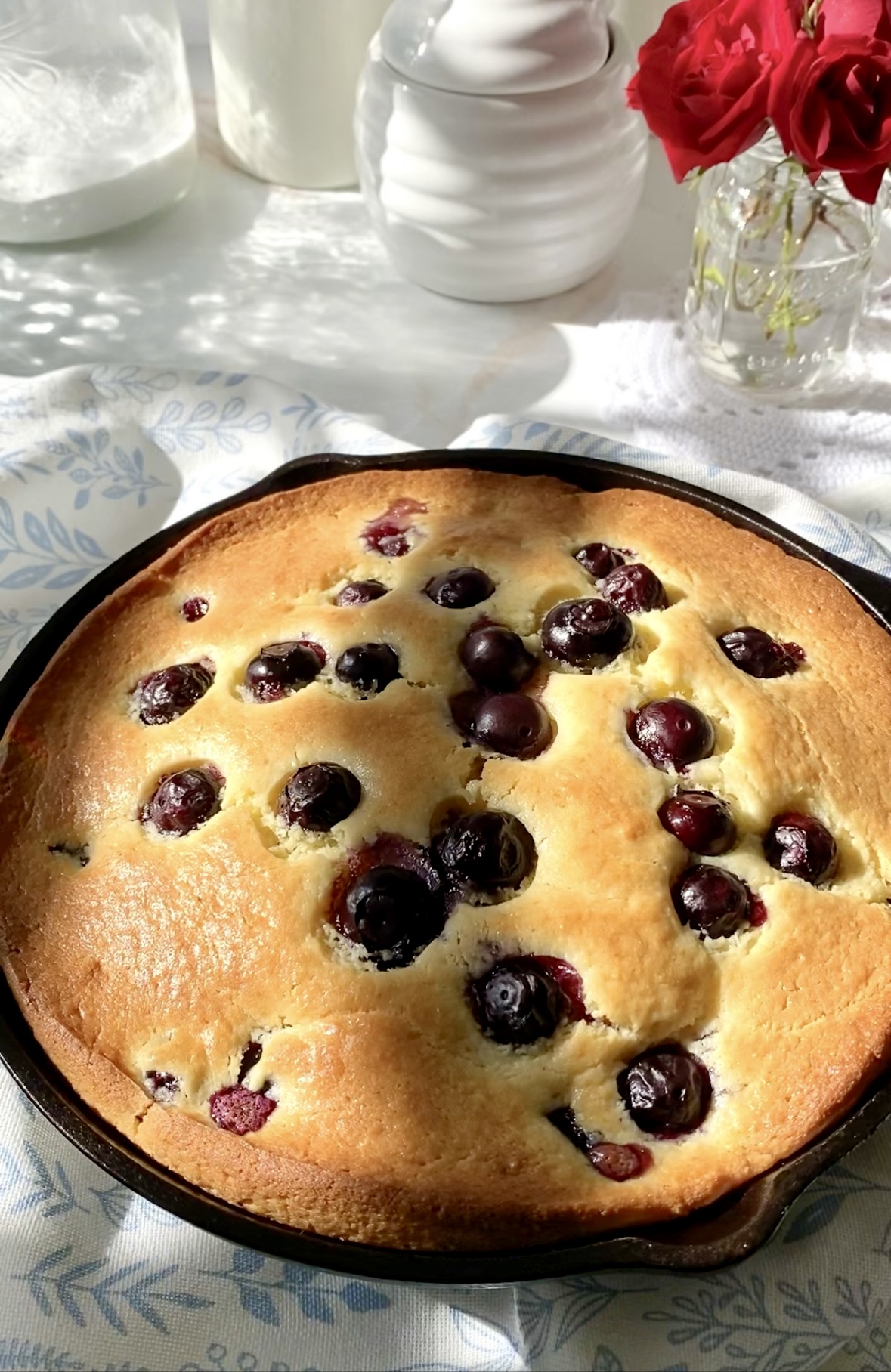 Blueberry Skillet Cornbread by Brownie Mischief