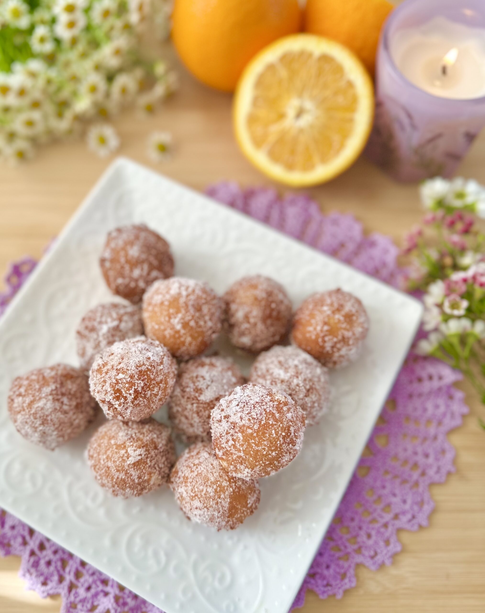 Orange Vanilla Bean Donut Holes