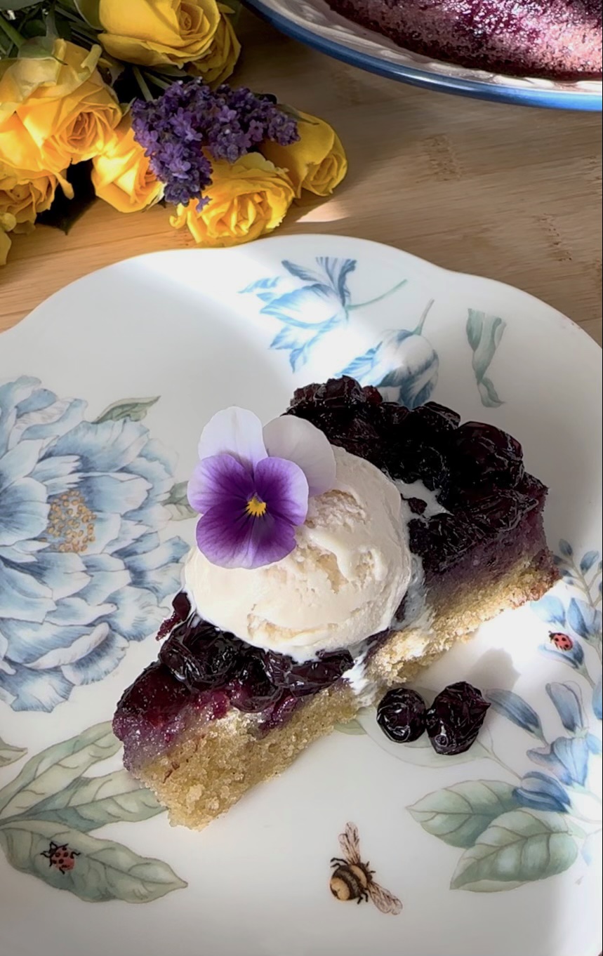 Blueberry Muffin Upside Down Cake by Brownie Mischief