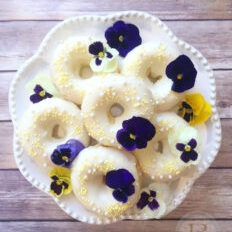 Lemon Buttermilk Donuts with Honey Cream Cheese Icing by Brownie Mischief