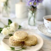 Lavender Shortbread Sandwich Cookies with Honey Buttercream