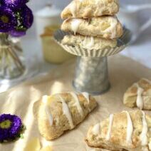 Pineapple Scones with Cream Cheese Icing