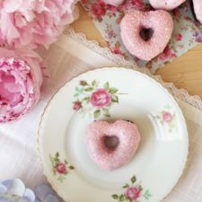 Little Chocolate Donuts with pink icing