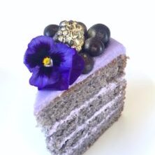 Purple Berry Cake with Silky Cream Cheese Frosting by Brownie Mischief